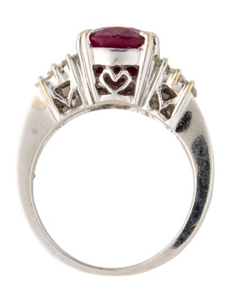 Ring 18K 3.97ct Ruby & Diamond Cocktail Ring