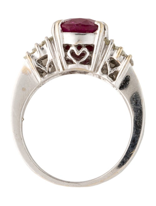 Ring 18K 3.97ct Ruby & Diamond Cocktail Ring