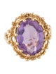Ring 14K 6.08ct Amethyst Cocktail Ring
