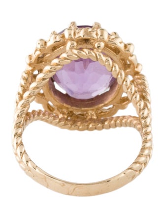 Ring 14K 6.08ct Amethyst Cocktail Ring