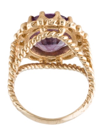 Ring 14K 6.08ct Amethyst Cocktail Ring