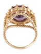 Ring 14K 6.08ct Amethyst Cocktail Ring