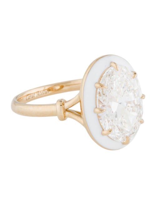 Ring Carat Atelier 14K 4.09ct Lab-Grown Diamond & Enamel Cocktail Ring
