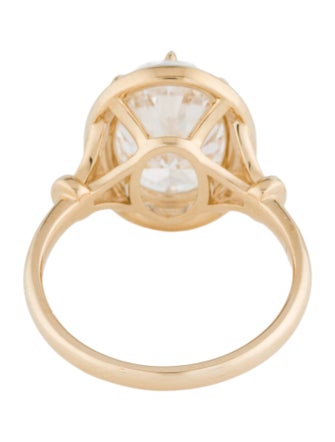 Ring Carat Atelier 14K 4.09ct Lab-Grown Diamond & Enamel Cocktail Ring