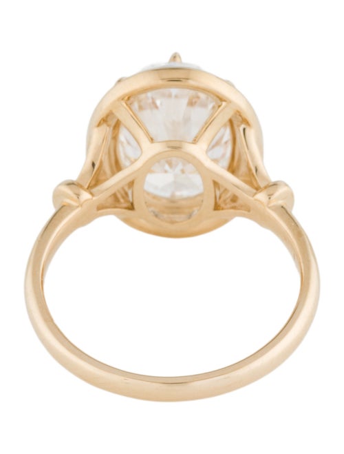 Ring Carat Atelier 14K 4.09ct Lab-Grown Diamond & Enamel Cocktail Ring