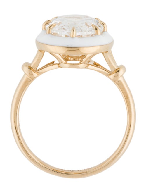 Ring Carat Atelier 14K 4.09ct Lab-Grown Diamond & Enamel Cocktail Ring