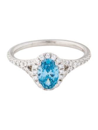 Ring 14K 1.10ctw Lab-Grown Diamond Halo Cocktail Ring