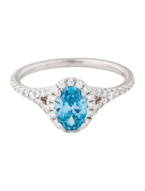 Ring 14K 1.10ctw Lab-Grown Diamond Halo Cocktail Ring