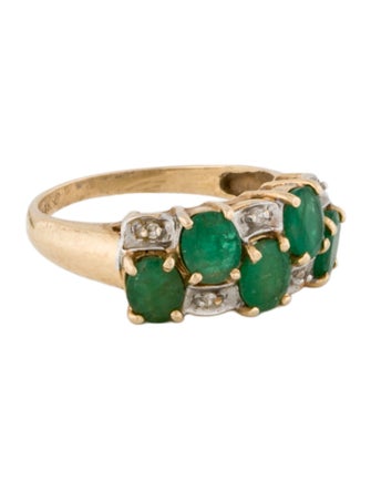 Ring 14K Emerald & Diamond Ring