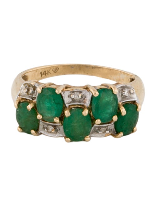 Ring 14K Emerald & Diamond Ring