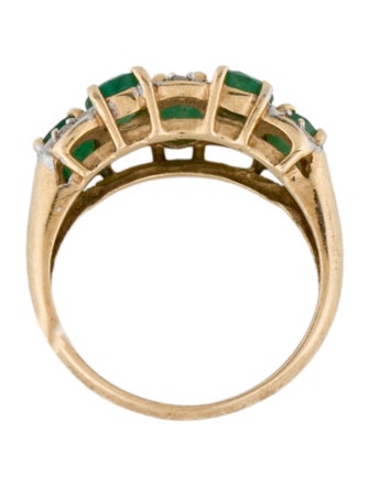 Ring 14K Emerald & Diamond Ring
