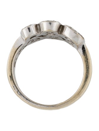 Ring 14K Multistone & Diamond Pavé Cocktail