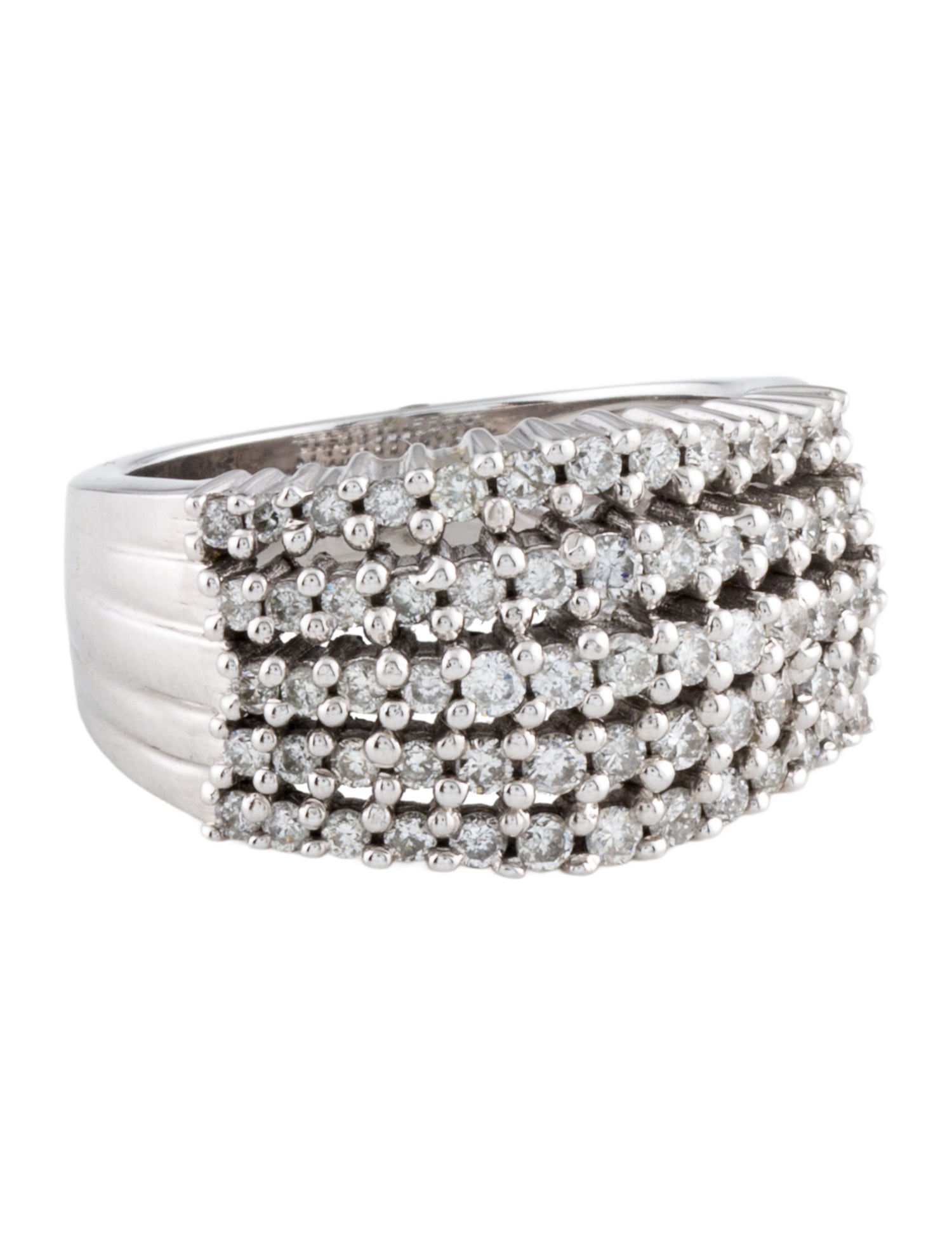 Ring 14K 1.00ctw Diamond Multi Row Band