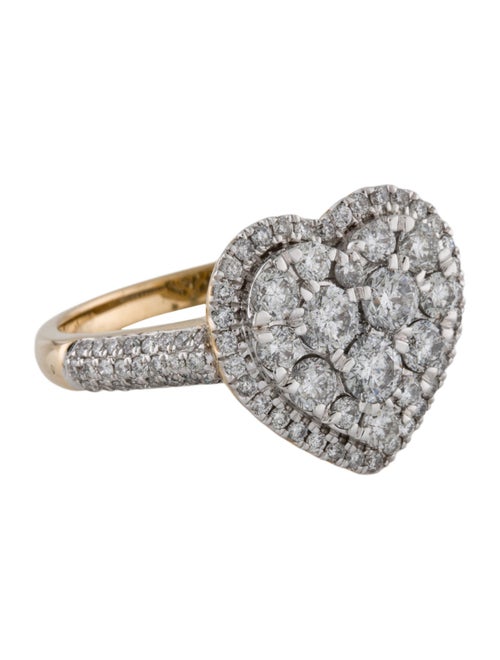Ring 14K 1.51ctw Diamond Heart Cocktail Ring