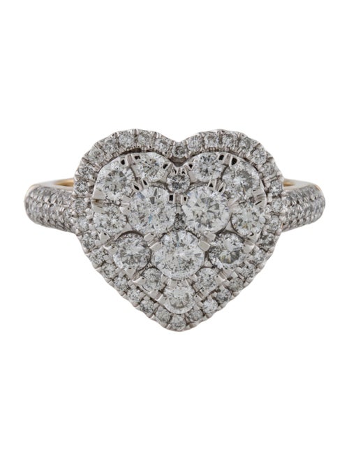Ring 14K 1.51ctw Diamond Heart Cocktail Ring