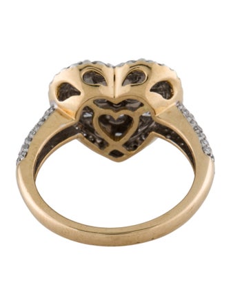 Ring 14K 1.51ctw Diamond Heart Cocktail Ring