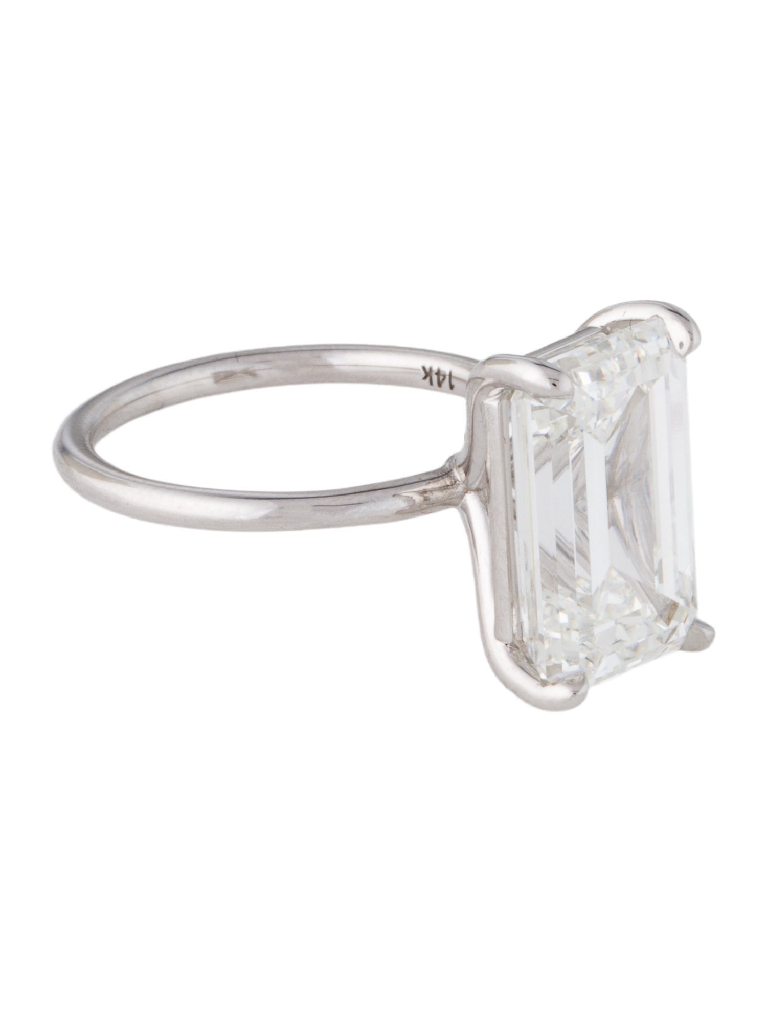 Ring 14K 6.57ct Lab-Grown Diamond Engagement Ring