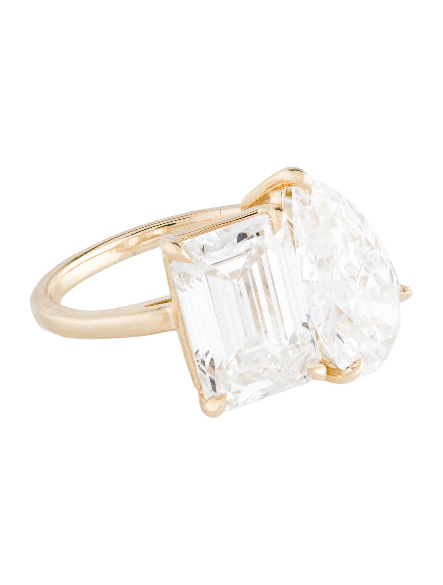 Ring 14K 10.50ctw Lab-Grown Diamond Toi-et-moi Engagement