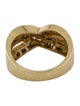 Ring 14K Diamond Crossed Band