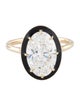 Ring 14K 4.53ct Lab-Grown Diamond Enamel Cocktail Ring
