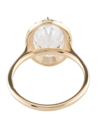 Ring 14K 4.53ct Lab-Grown Diamond Enamel Cocktail Ring