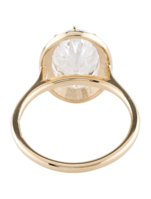 Ring 14K 4.53ct Lab-Grown Diamond Enamel Cocktail Ring