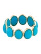 Ring 18K 7.33ctw Turquoise Eternity Band