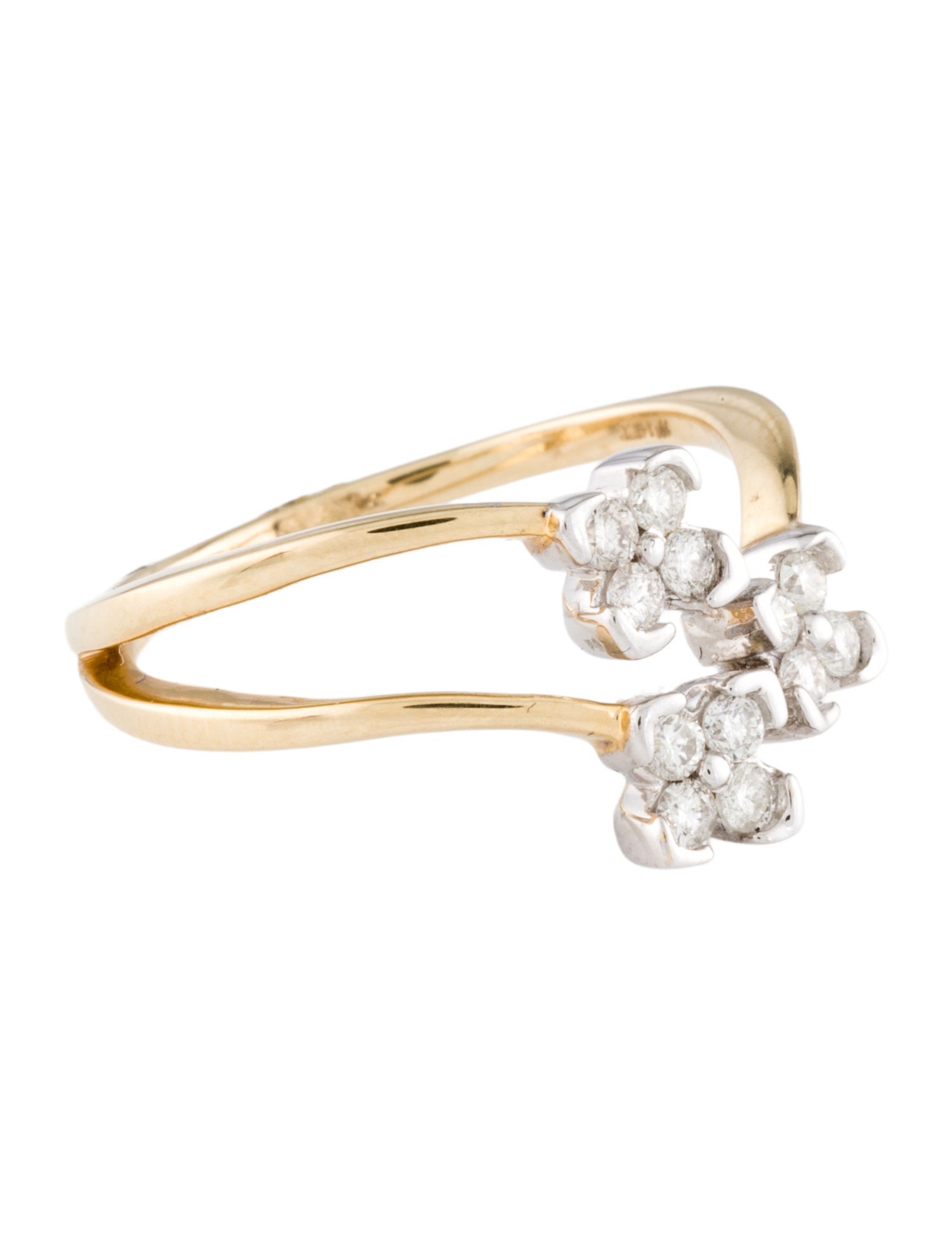 Ring 14K Diamond Cocktail RIng