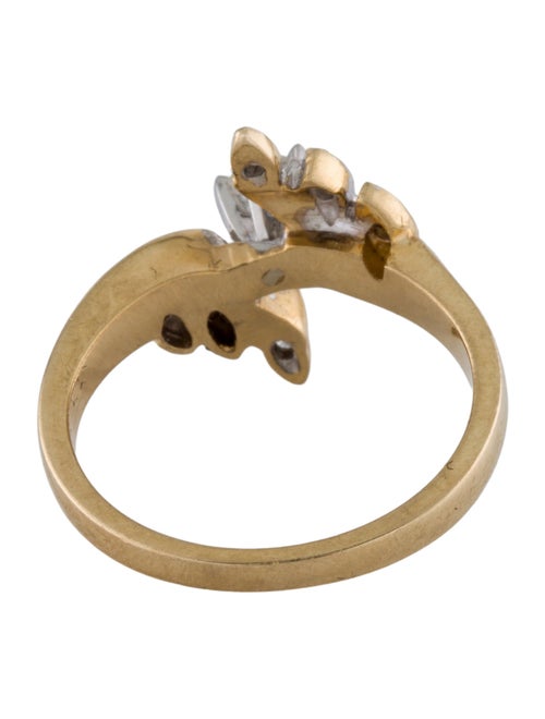 Ring 14K Diamond Floral Cocktail Ring