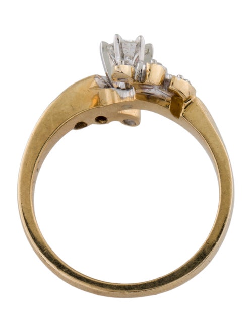 Ring 14K Diamond Floral Cocktail Ring