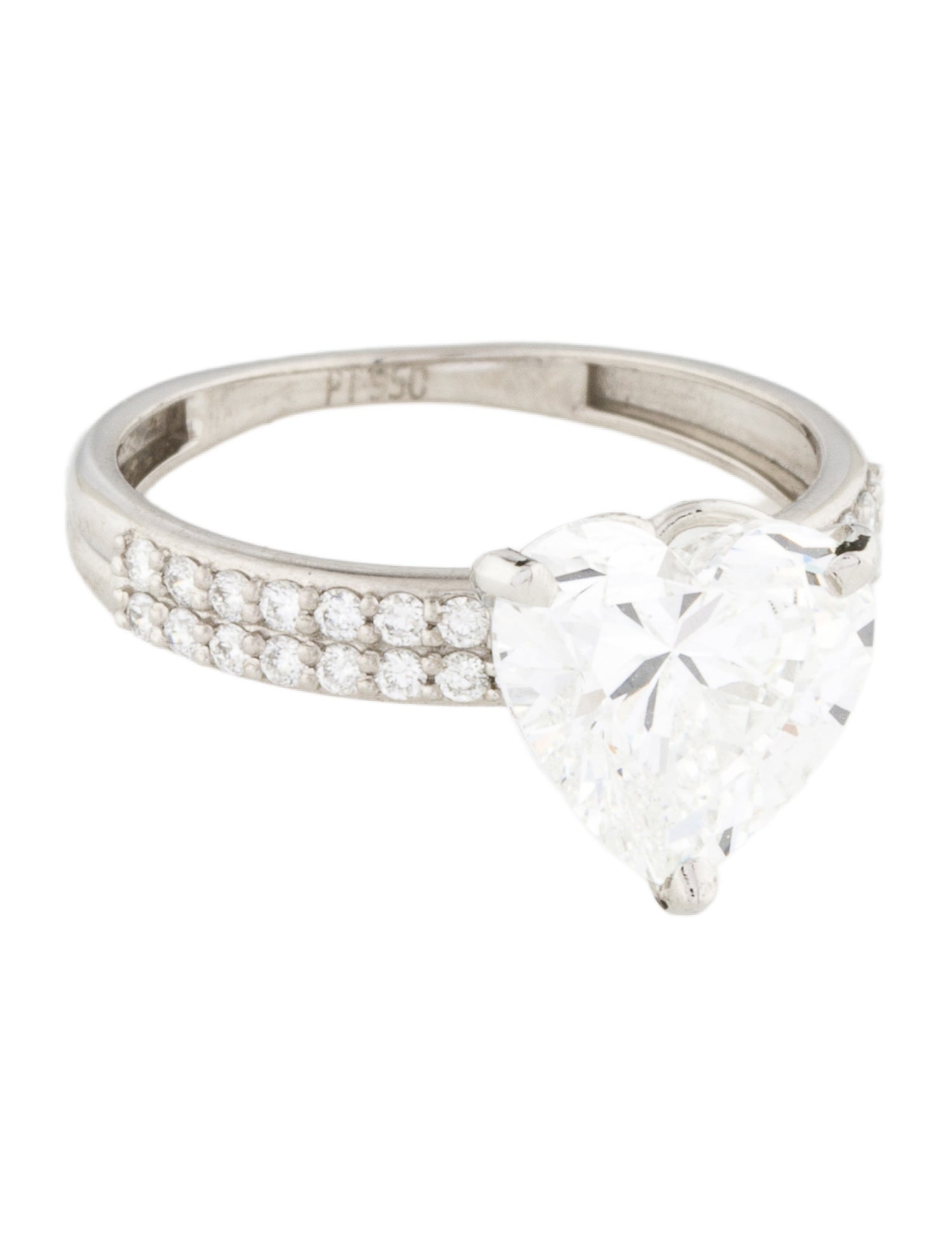 Ring Platinum 2.94ct Lab-Grown Diamond