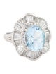 Ring Platinum 5.11ct Topaz & Diamond Cocktail Ring