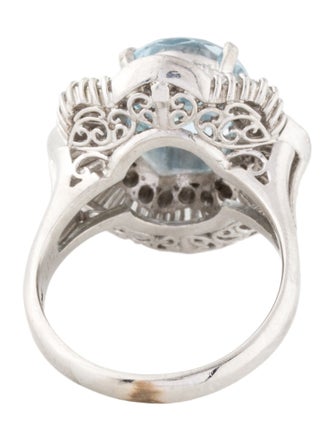 Ring Platinum 5.11ct Topaz & Diamond Cocktail Ring