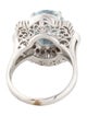 Ring Platinum 5.11ct Topaz & Diamond Cocktail Ring