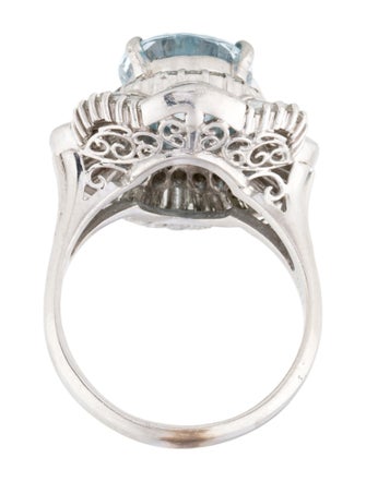 Ring Platinum 5.11ct Topaz & Diamond Cocktail Ring