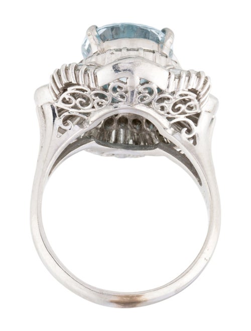 Ring Platinum 5.11ct Topaz & Diamond Cocktail Ring