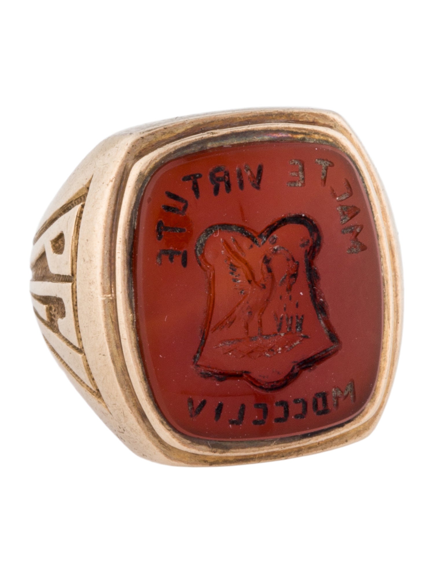 Ring 10K Carnelian Signet