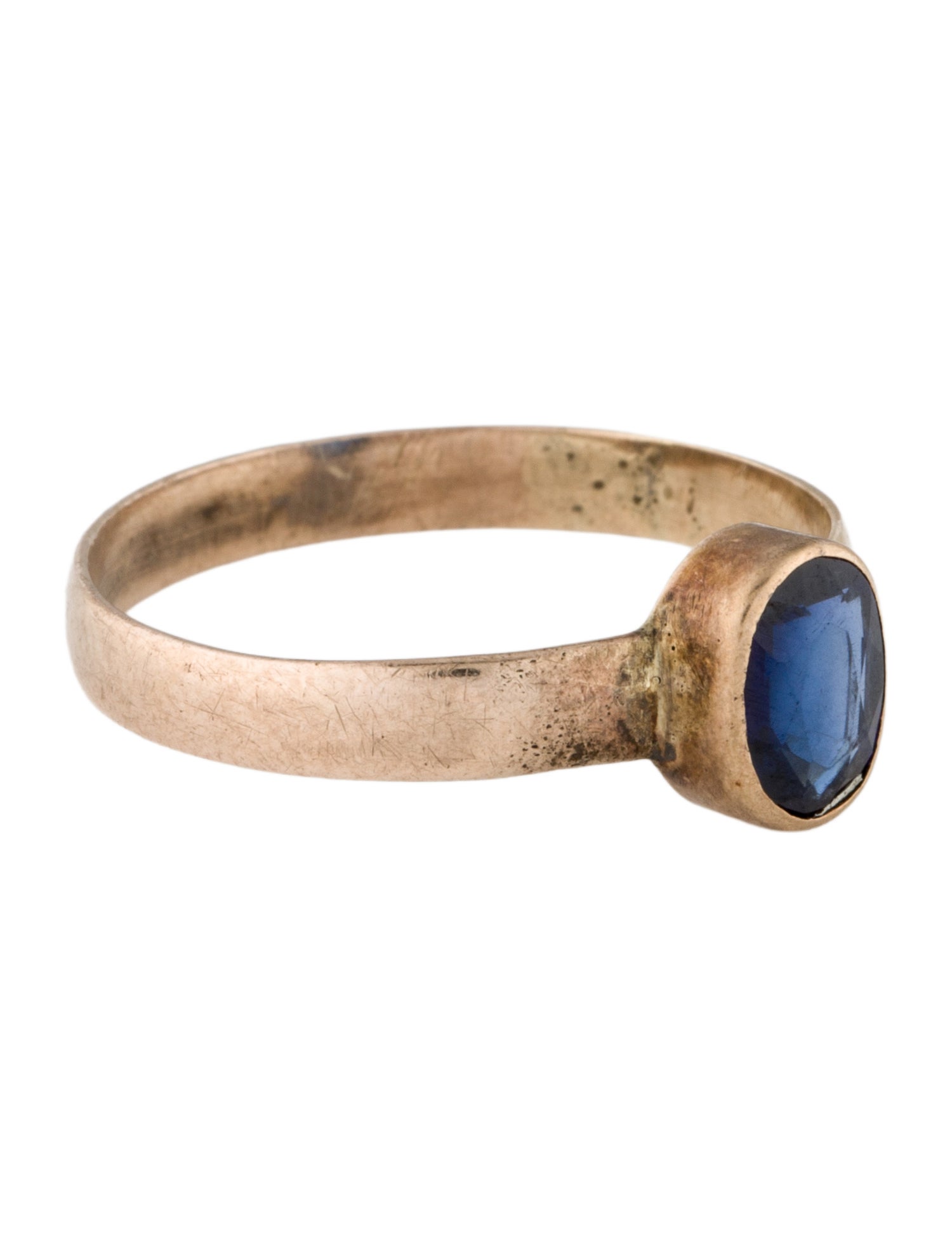 Ring 10K 1.07ct Sapphire Cocktail Ring