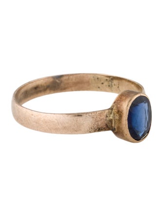 Ring 10K 1.07ct Sapphire Cocktail Ring