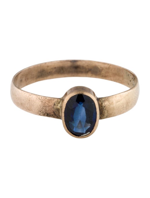 Ring 10K 1.07ct Sapphire Cocktail Ring