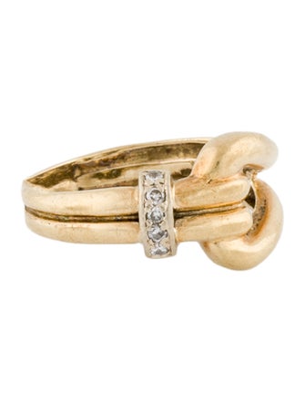 Ring 14K Diamond Knot Band