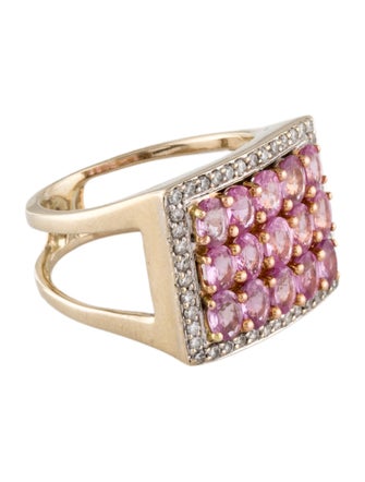 Ring 18K 3.00ct Sapphire & Diamond Cocktail Ring