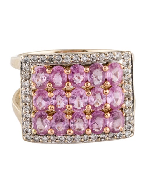 Ring 18K 3.00ct Sapphire & Diamond Cocktail Ring