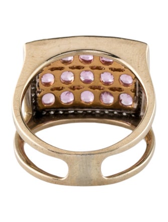 Ring 18K 3.00ct Sapphire & Diamond Cocktail Ring