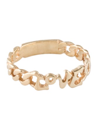 Ring 14K 'LOVE' Chain Ring