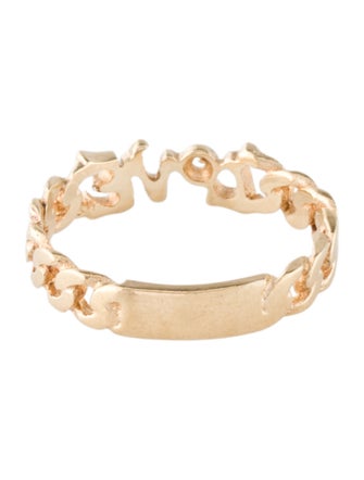 Ring 14K 'LOVE' Chain Ring