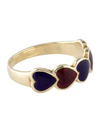 Ring 14K Enamel Heart Ring