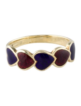 Ring 14K Enamel Heart Ring