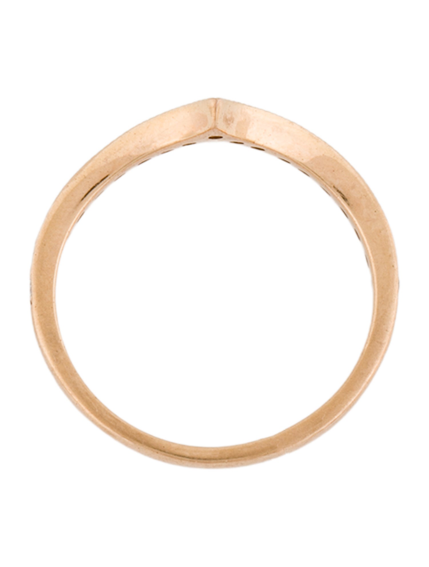 Ring 18K Diamond Chevron Band