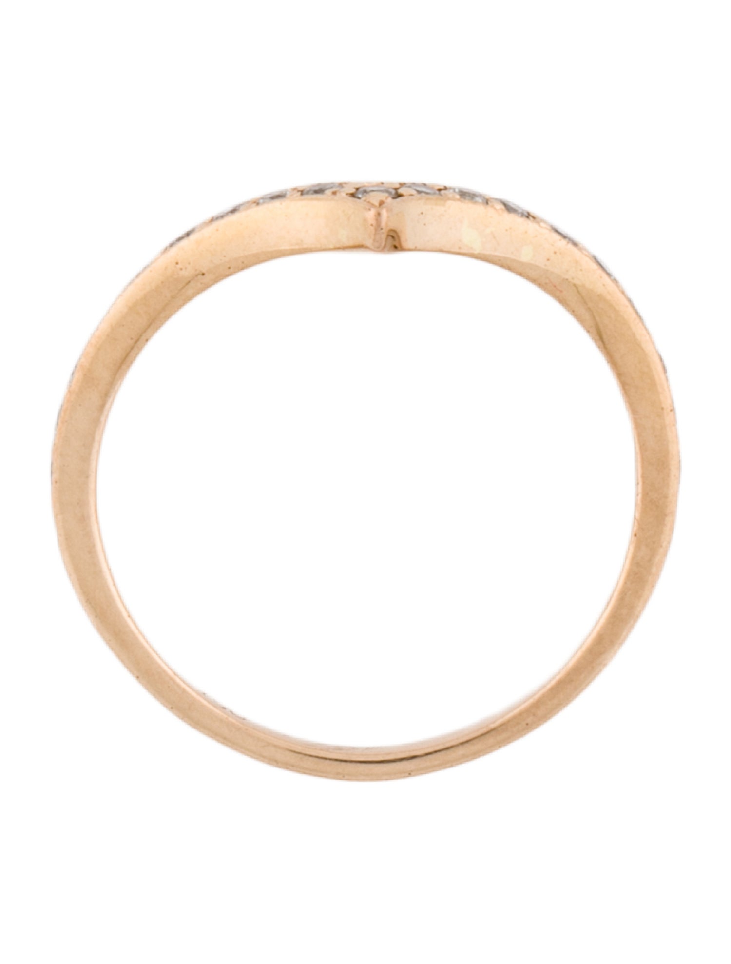 Ring 18K Diamond Chevron Band